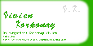 vivien korponay business card